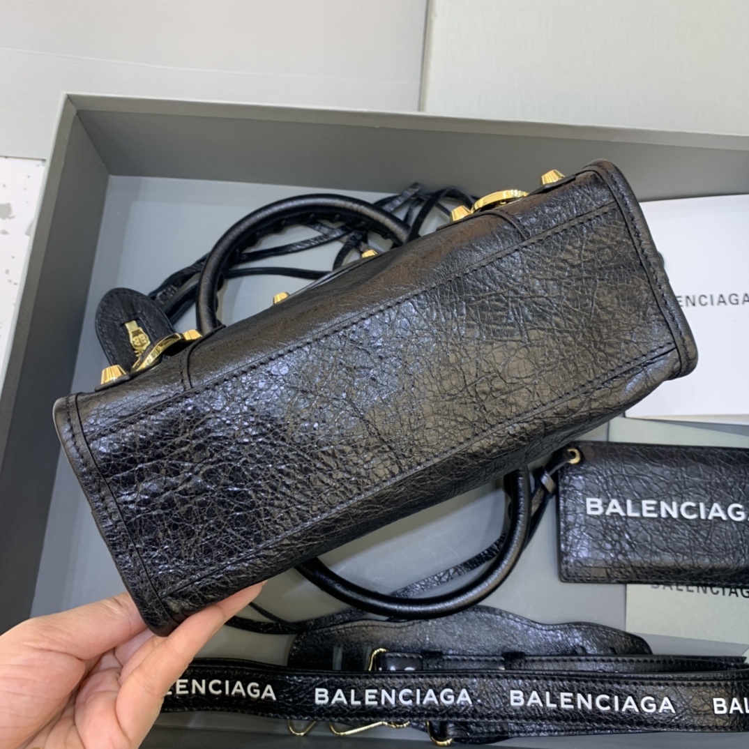 Balenciaga Classic City Mini Handbag Shoulder Bag Black/Gold